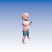 Modelo 3d o pequeno menino ruim para desenhos animados - preview