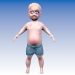 3D Modell der schlechte kleine Junge für Cartoon - Vorschau