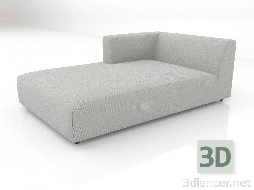 3d model Chaise longue (L) 103x195 with an armrest on the left - preview