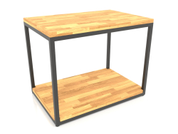 Mesa de centro rectangular de dos niveles (WOOD FLOOR, 60X40X44)