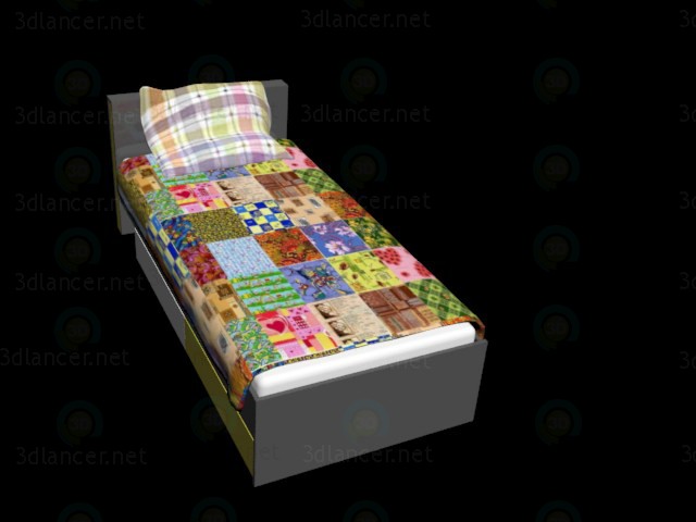 3d модель Ліжко детcкого BRW – превью