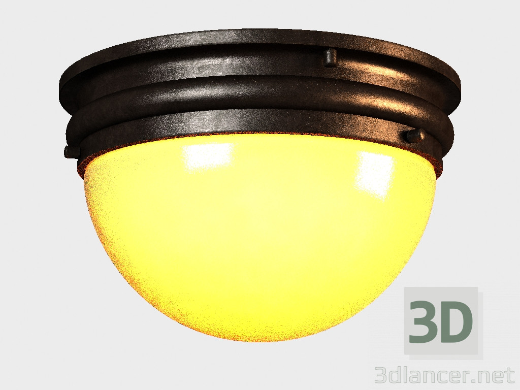 3d model INDUSTRIAL luminaire SEMISPHERE FLUSH MOUNT (CH033-3-BBZ) - preview