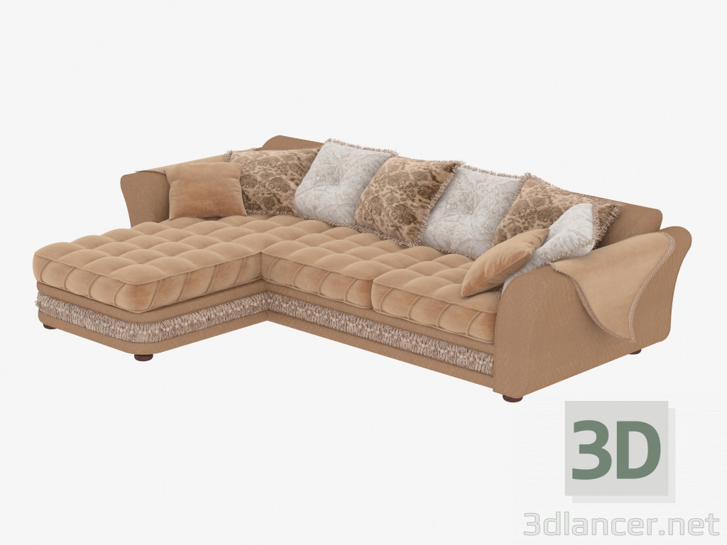 3d model sofá de la esquina modular - vista previa