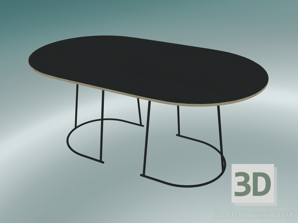 3 डी मॉडल कॉफी टेबल हवादार (मध्यम, काला) - पूर्वावलोकन