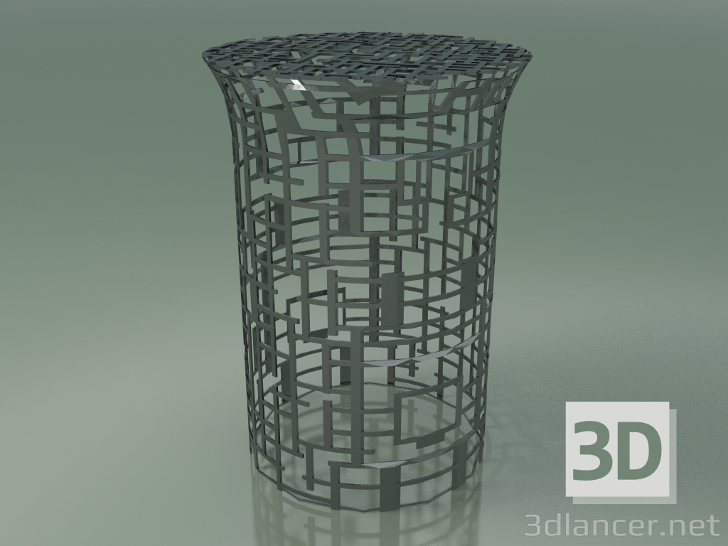modèle 3D Table d'appoint fait main en tôle d'acier (70) - preview