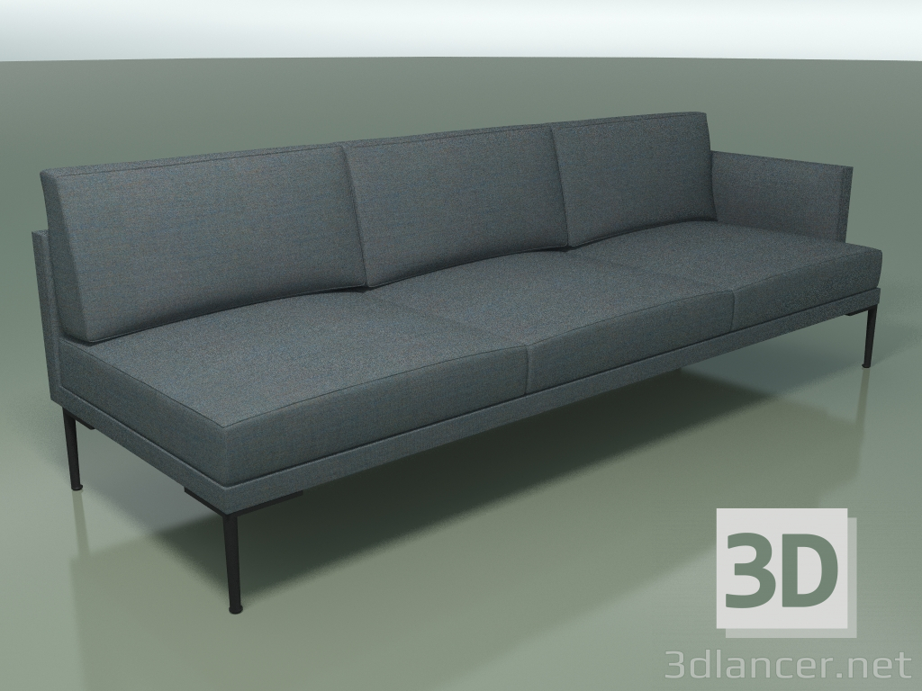 3d model End module 5249 (left armrest, one-color upholstery) - preview