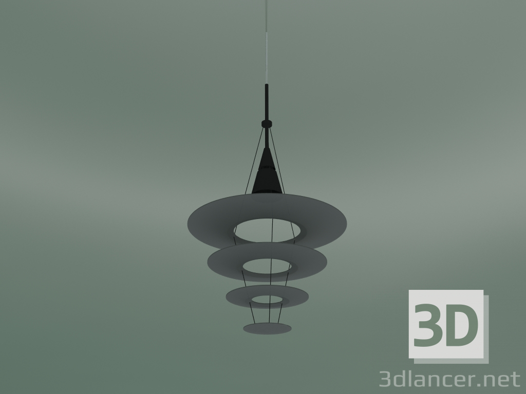modello 3D Lampada a sospensione ENIGMA 425 PENDANT (GU10, BLK, W-LED LAMP) - anteprima