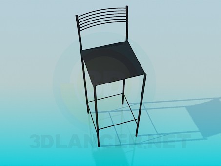 modello 3D Alta sedia gambe - anteprima
