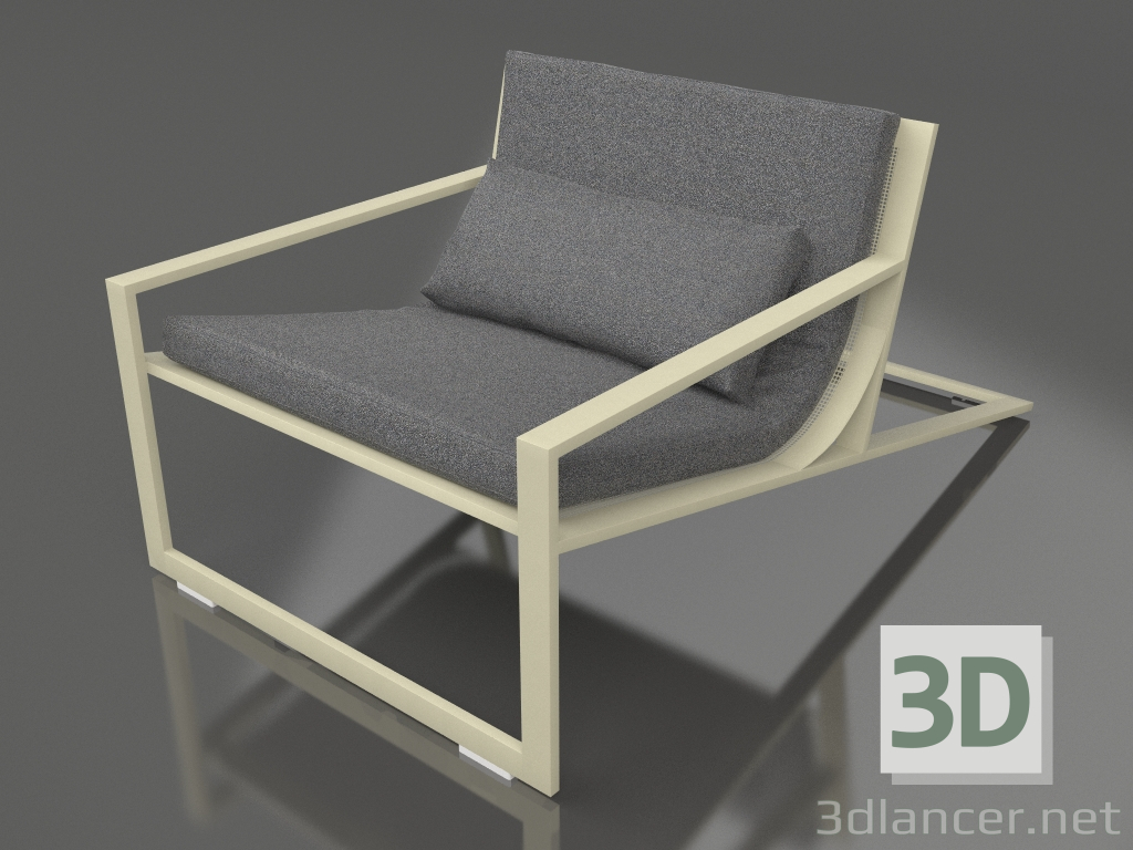 3D modeli Benzersiz kulüp koltuğu (Altın) - önizleme