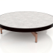 modèle 3D Table basse ronde Ø90x22 (Noir, DEKTON Kreta) - preview