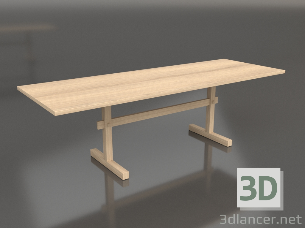 3D modeli Yemek masası Gaspard 240 (Açık Masif Meşe) - önizleme