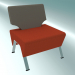 3d model Single bench with high back (12) - preview