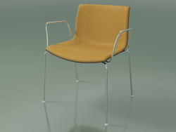 Cadeira 2040 (4 pés, com braços, com acabamento frontal, em polipropileno PO00404)