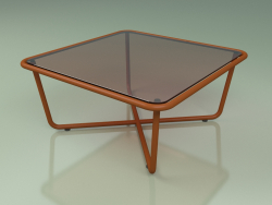 Tavolino 001 (Vetro Bronzato, Metallo Ruggine)