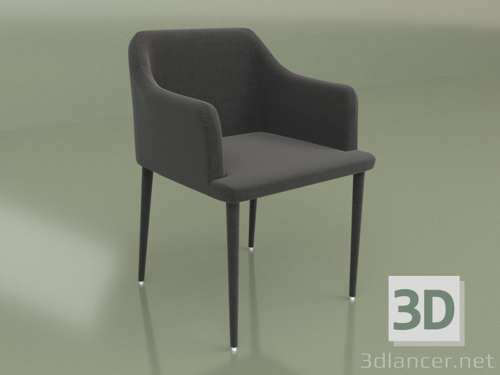 modèle 3D Fauteuil Danai (gris foncé) - preview