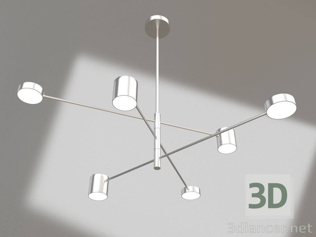 modèle 3D Lustre Mekli chromé (07650-6.02) - preview
