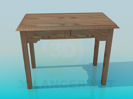 modello 3D Tavolo in legno - anteprima