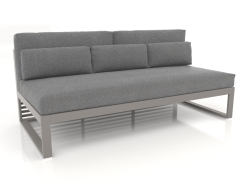 Modular sofa, section 4, high back (Quartz gray)