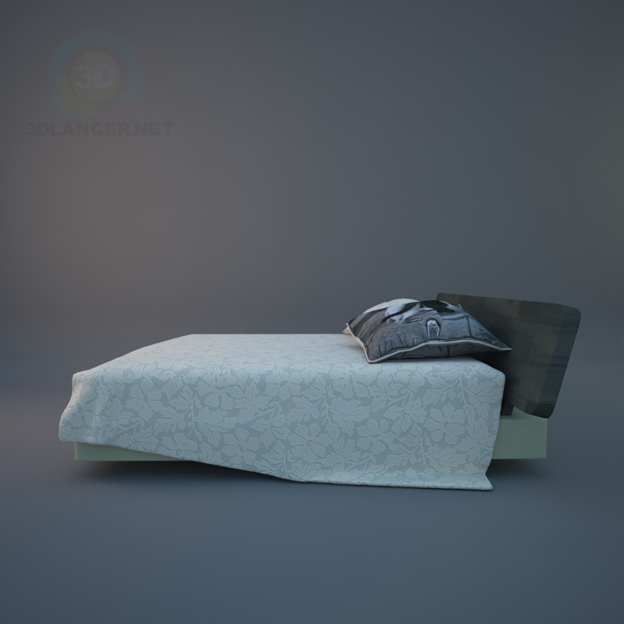 3d модель кровать – превью