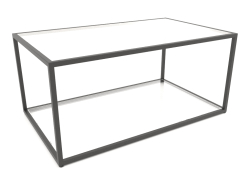 Rechteckiger Couchtisch mit zwei Ebenen (GLAS, 100X60X50)