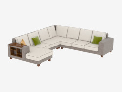 sofá de la esquina modular