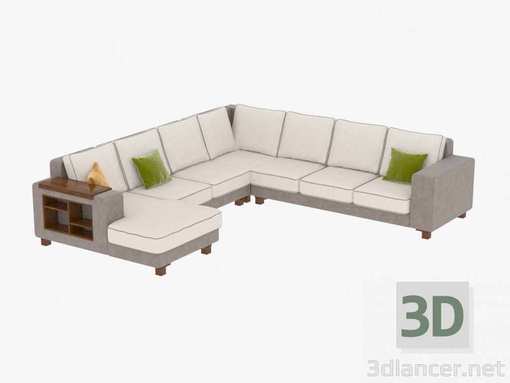 3d model Sofa, modular, angular - preview