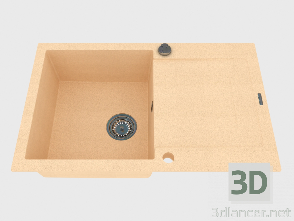 3D modeli Lavabo, kurutma için kanatlı 1 kase - kumlu Rapido (ZQK 7113) - önizleme