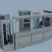 modello 3D Bar ristorante - anteprima