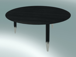 Zoccolo decorativo da tavolo (SW2, Ø90cm, H 40cm, rovere oliato nero)