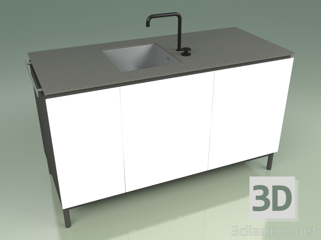 3d model Sink module 002 (Metal Milk) - preview