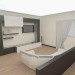 modello 3D armadio in soggiorno - anteprima