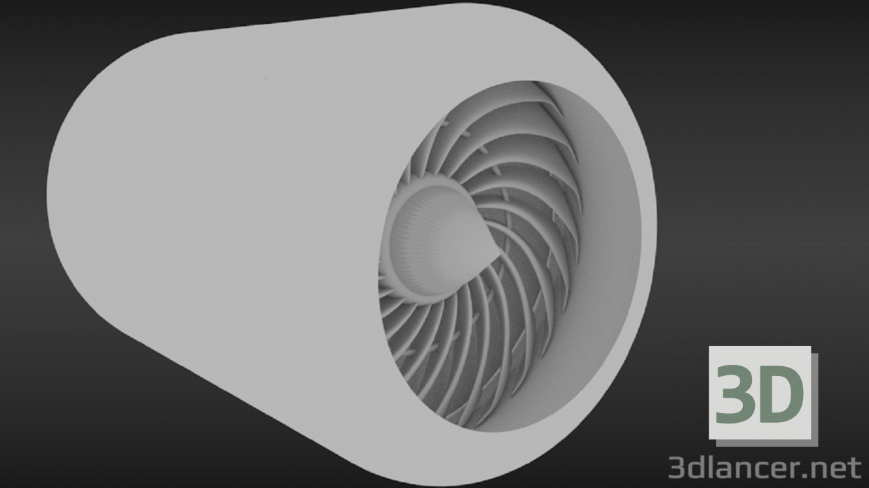 modello 3D turbina - anteprima
