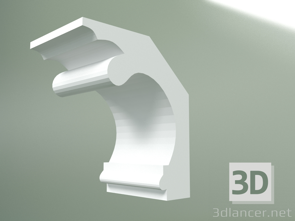 3D modeli Alçı korniş (tavan kaidesi) KT139 - önizleme