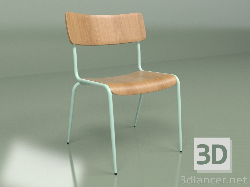 modello 3D Sedia Mies (verde chiaro) - anteprima