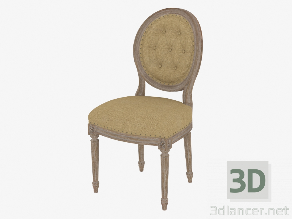 3D modeli Yemek sandalye FRANSIZ VINTAGE LOUIS YUVARLAK DÜĞMESİ YAN SANDALYE (8827.0002.2.N009) - önizleme