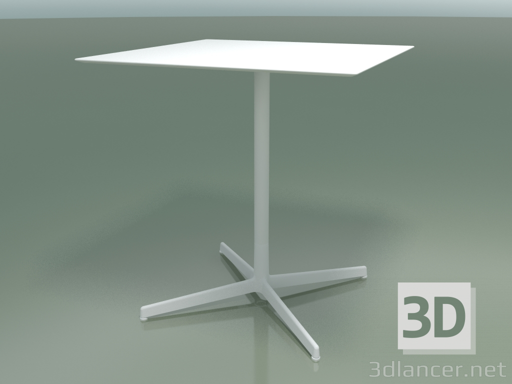 modello 3D Tavolo quadrato 5549 (H 72.5 - 69x69 cm, Bianco, V12) - anteprima
