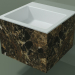 3D modeli Duvara monte lavabo (02R122302, Emperador M06, L 48, P 48, H 36 cm) - önizleme