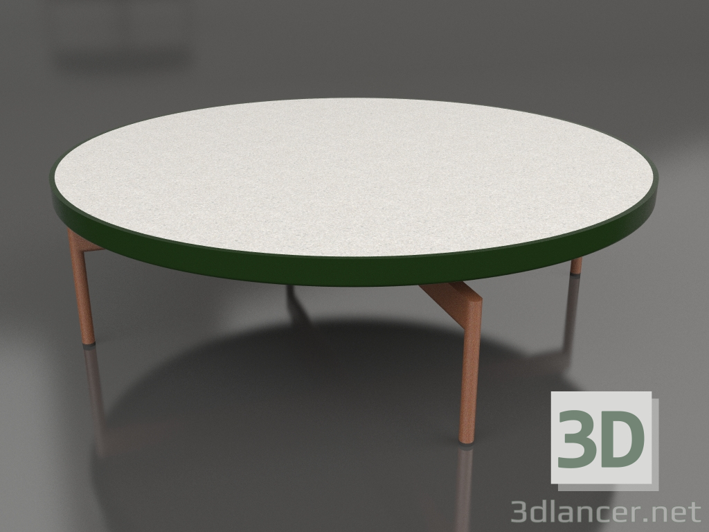 modello 3D Tavolino rotondo Ø120 (Verde bottiglia, DEKTON Sirocco) - anteprima
