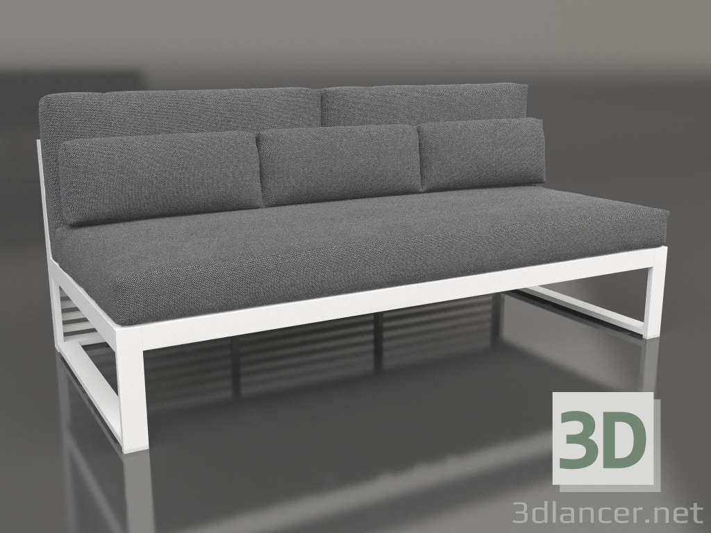 3d model Modular sofa, section 4, high back (White) - preview