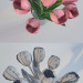 3d модель Тюльпаны в стеклянной вазе – превью