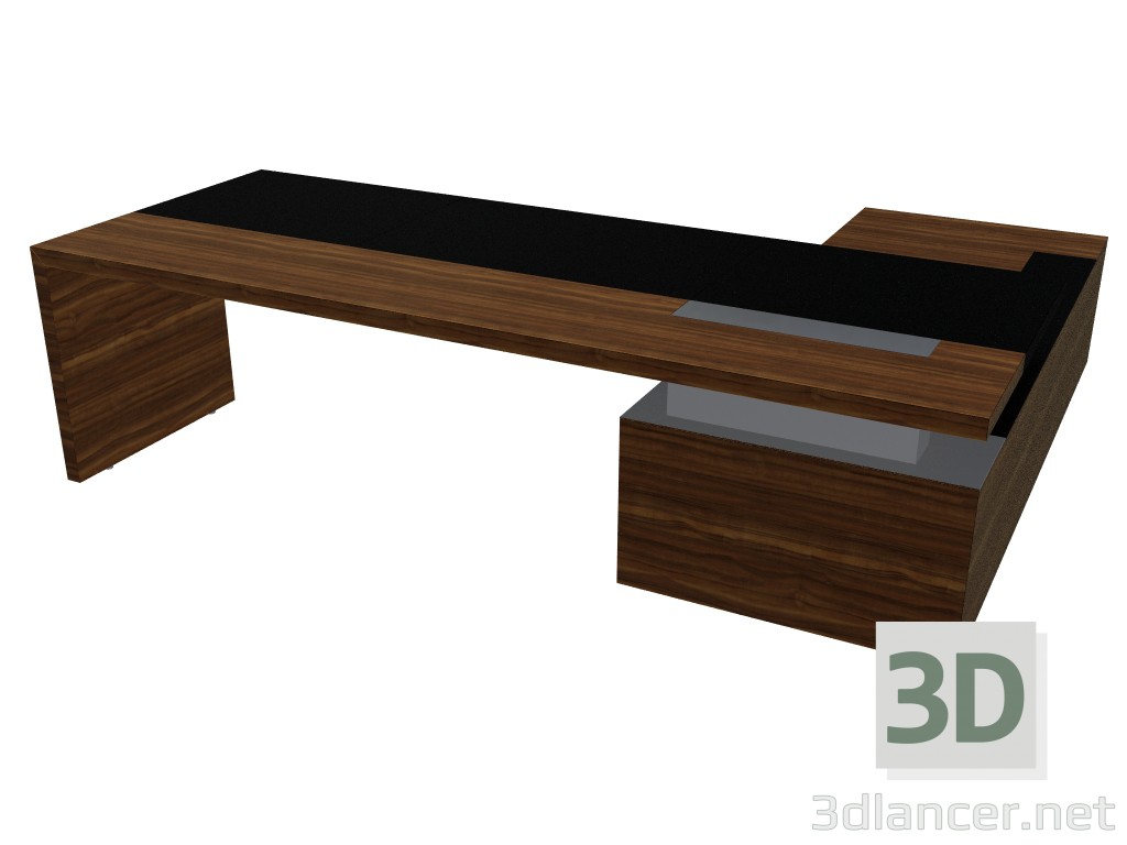 3d model Office desk with pedestal Ceoo Schreibtische (2600H2030) - preview