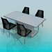 3D modeli Masa sandalye ile - önizleme