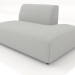 modello 3D Modulo divano 1 posto (L) 130x90 allungabile a destra - anteprima