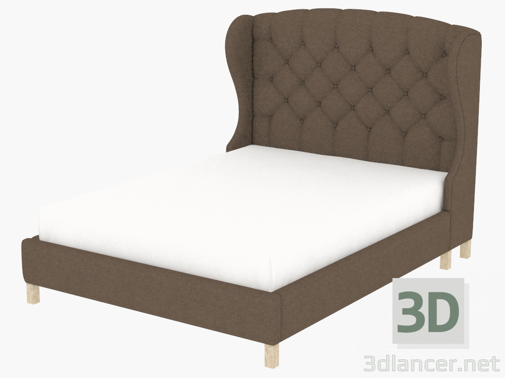 3d model Double bed MEREDIAN WING QUEEN SIZE BED WITH FRAME (5105Q.A008) - preview