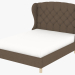 3d модель Двуспальная кровать MEREDIAN WING QUEEN SIZE BED WITH FRAME (5105Q.A008) – превью