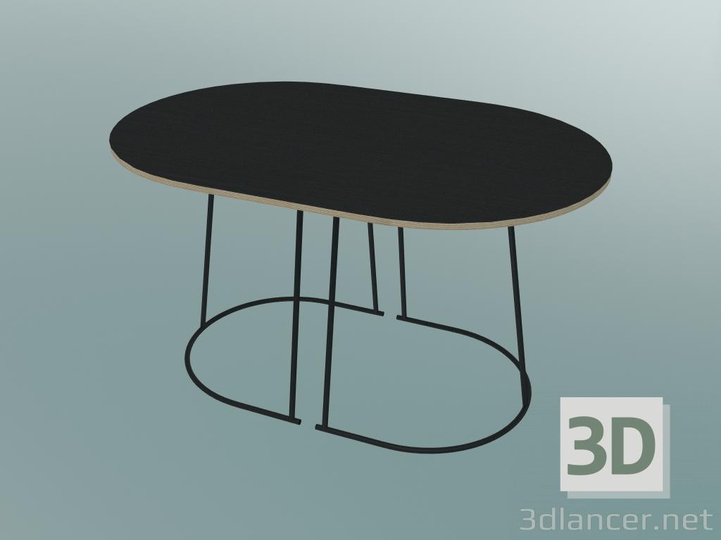 3 डी मॉडल कॉफी टेबल हवादार (छोटा, काला) - पूर्वावलोकन