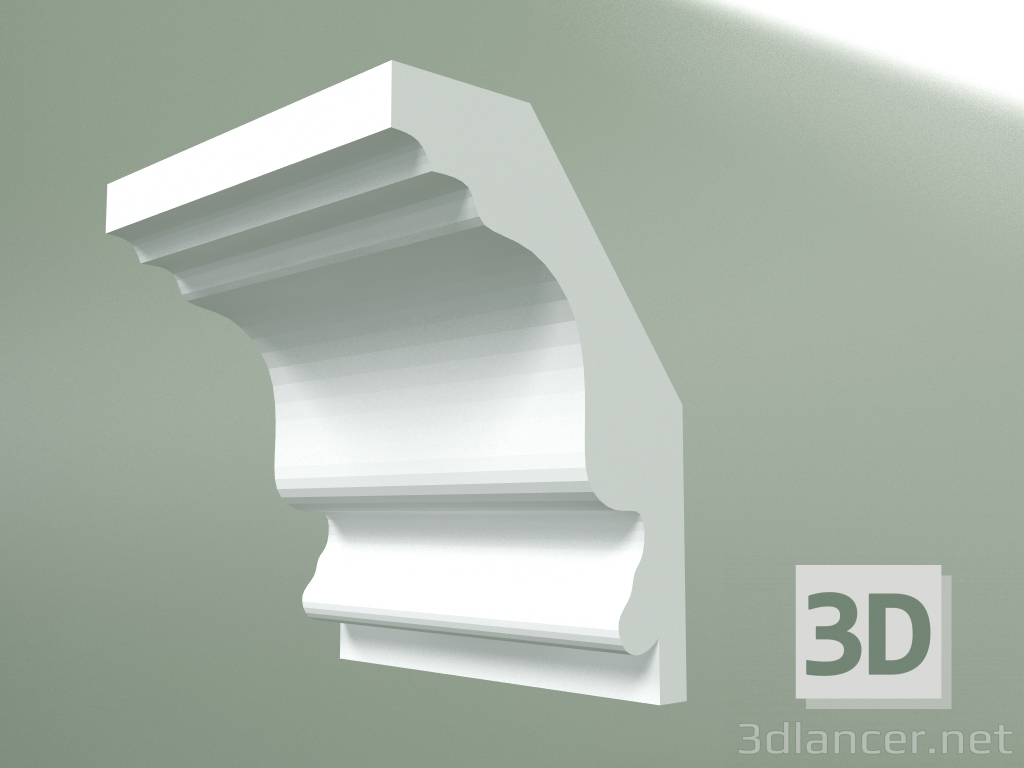 modello 3D Cornicione in gesso (zoccolo a soffitto) KT142 - anteprima