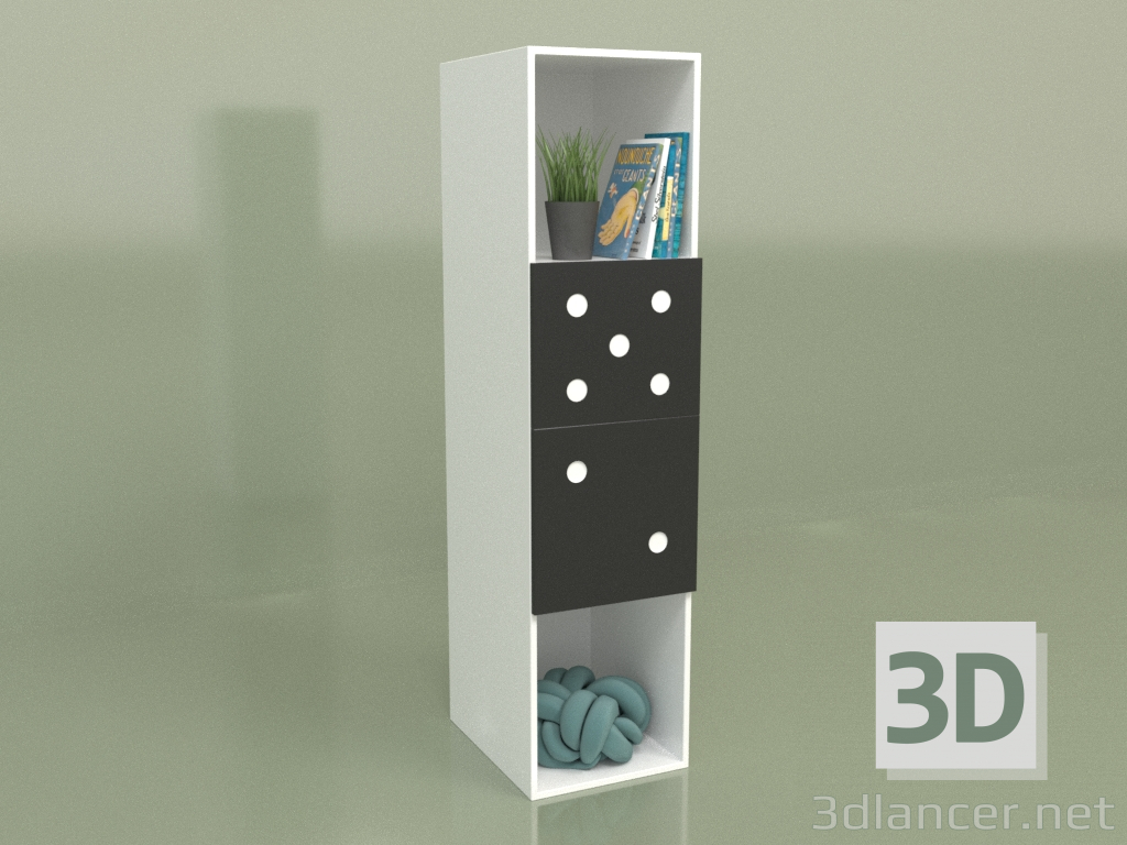 modèle 3D Petite bibliothèque Domino - preview
