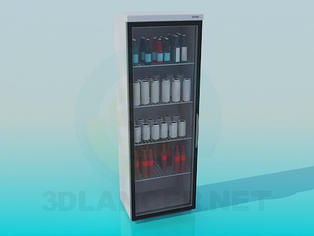 3d model Drinks fridge - preview