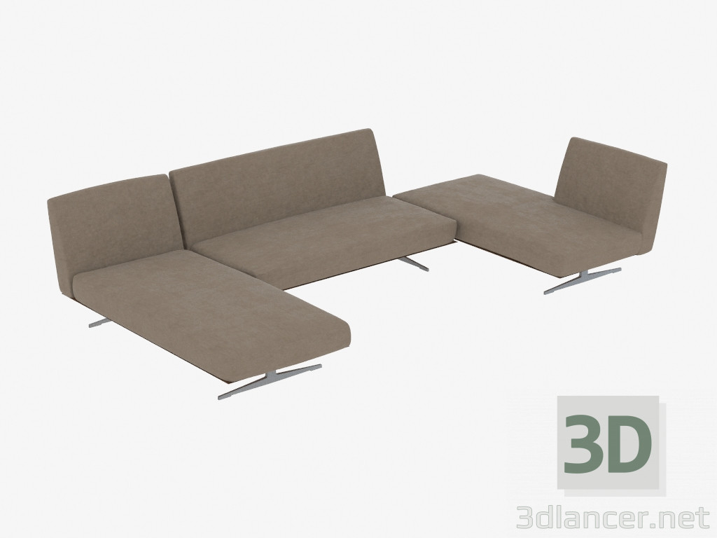 3d model sofás modulares ELEM 170 - vista previa